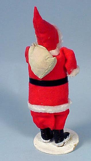 Old Composition &amp; Fabric Santa Claus Figure