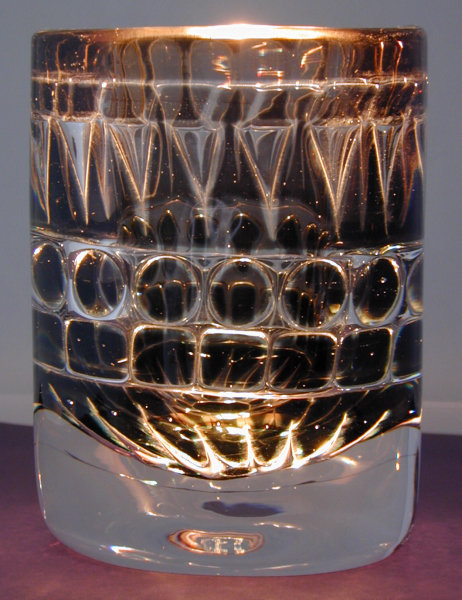 Orrefors Ariel Geometric Vase Ingeborg Lundin