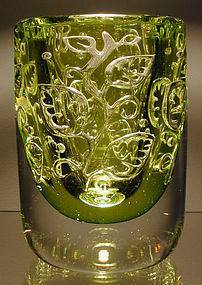Orrefors Ariel Vase by Olle Alberius