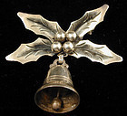 Damaso Gallegos Holly and Bells Sterling Pin