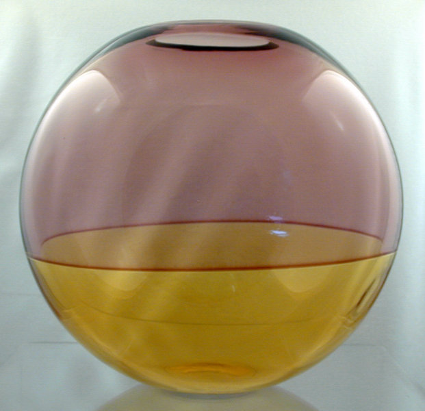 Barbini Murano Incalmo Sphere Bubble Vase