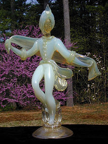 Murano Opalescent Glass Figure of a Man in Turban
