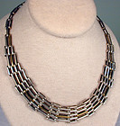 Mexican Sterling Geometric Necklace