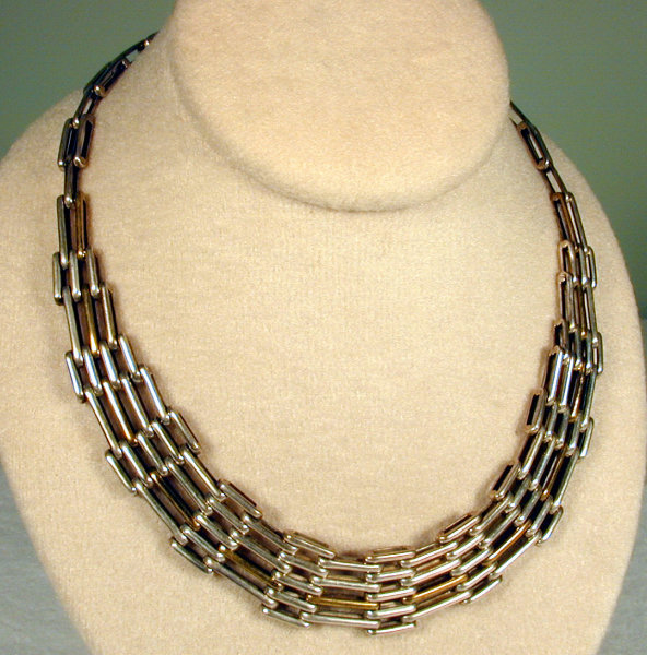 Mexican Sterling Geometric Necklace