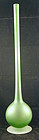 Carlo Moretti Pencil Neck Vase Green Satinato Glass