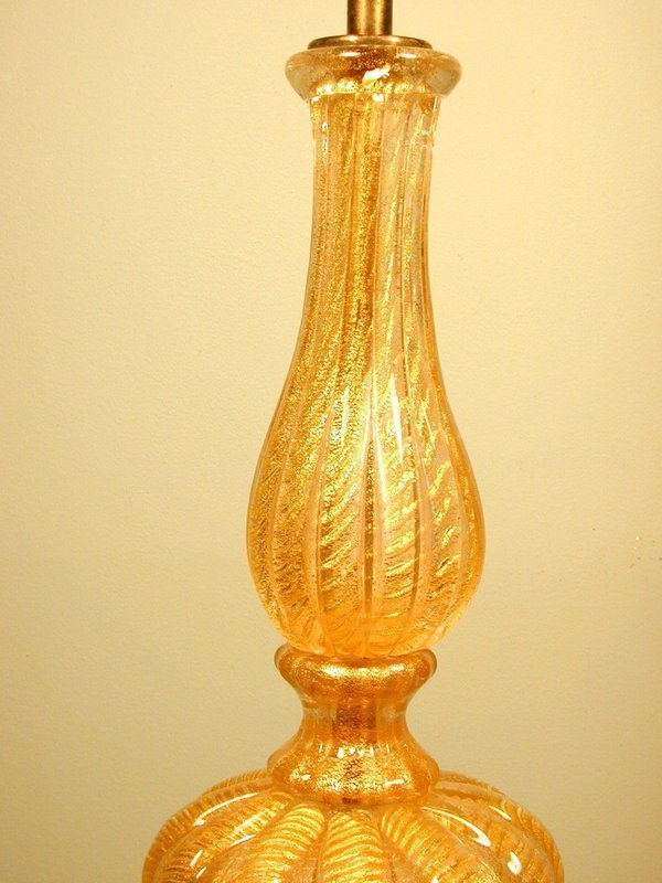 Barovier &amp; Toso Tall Cordonato d'Oro Table Lamp
