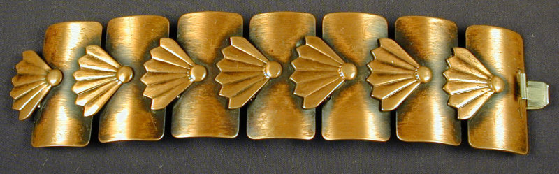 Rebajes Copper Fan and Rectangle Links Bracelet