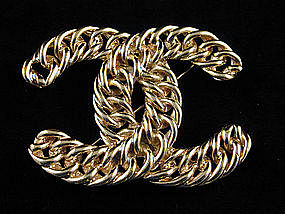 Chanel Large CC Logo Brooch - Make a Statement!