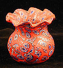 Miniature Millefiore Vase Fratelli Toso Murano