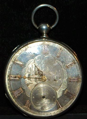 Swiss Sterling and Gold OF Pocket Watch - 1860 KWKS