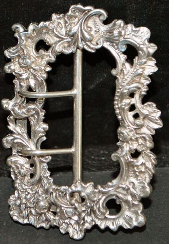 French Art Nouveau Silver Belt Buckle - 1900