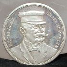 German Graf Zeppelin Ein Thaler Silver Coin - 1908 - Near Mint