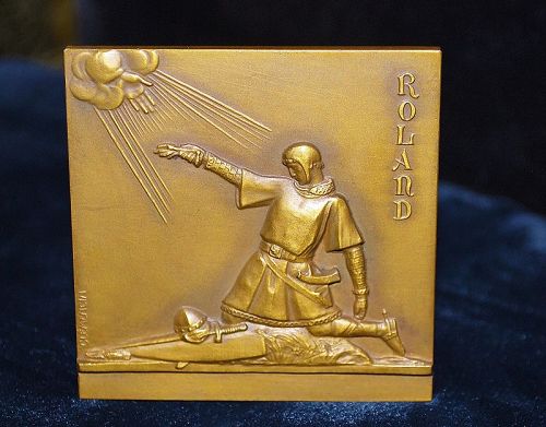 French Bronze Plaquette of Roland