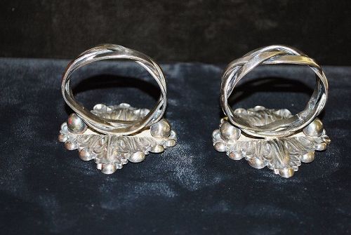 Pair of Fancy Victorian Silverplate Napkin Rings