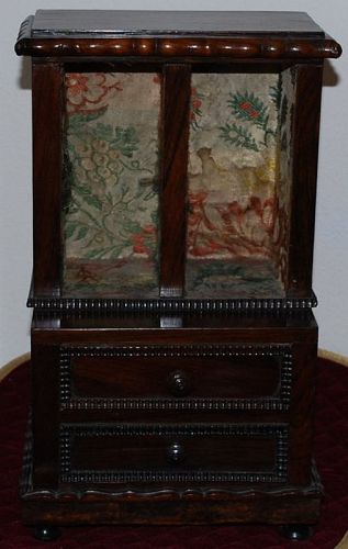English Regency Rosewood Miniature Cabinet