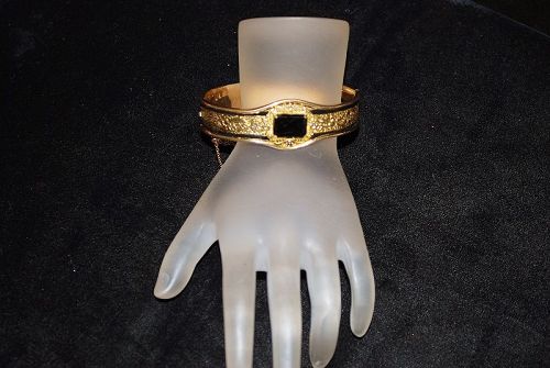 Fine Edwardian Gold Filled Bangle Bracelet - 1916