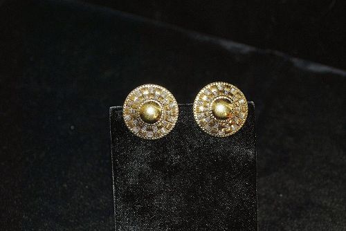 Pair of 14K Yellow Gold Earrings