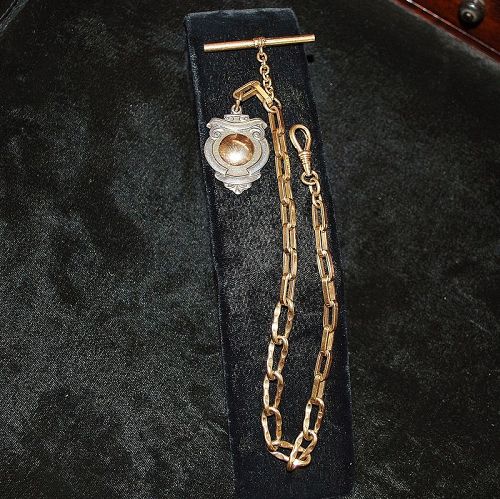 Edwardian Gold Fill and Sterling Watch Chain