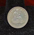 United States Seated Liberty Quarter Coin - 1858
