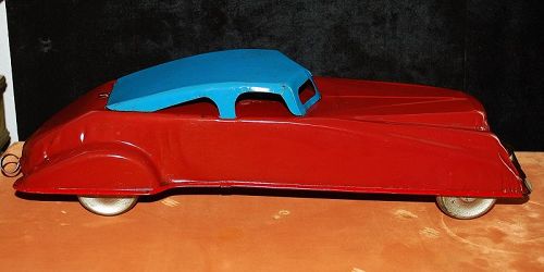 Art Deco Pressed Steel Toy Car - 1930