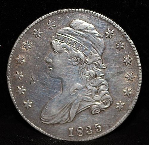 United States Silver Capped Bust Half dollar - 1835
