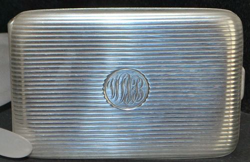 Large Heavy Sterling Silver Case - 1920's