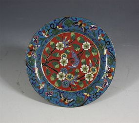 Chinese Cloisonne Dish 19thC