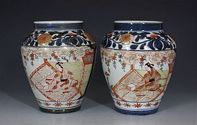 PAIR JAPANESE ARITA VASES L17thC