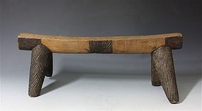 FINE SOUTH AFRICAN ZULU HEADREST 1904