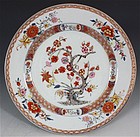 CHINESE FAMILLE ROSE PLATE C1720/30
