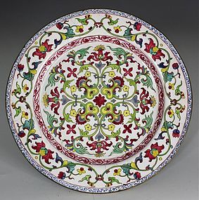 CHINESE CANTON ENAMEL DISH C18THC