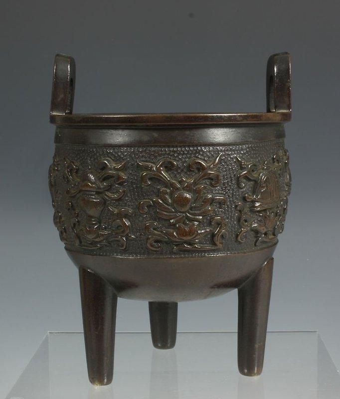Chinese Bronze Censer 18thC