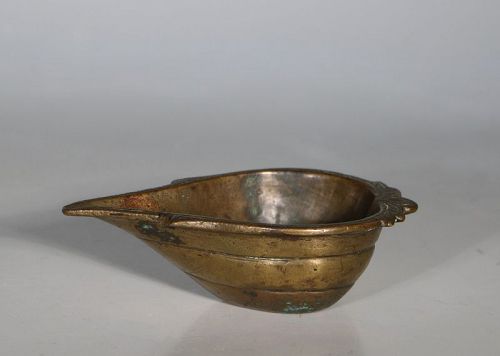 An Indian Bronze Ritual Pouring Puja Vessel, 18thC