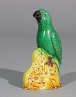 A Chinese Miniature Green Glazed Parrot 19thC