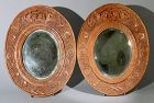 Pair Of Chinese Carved Boxwood Mirror Frames, 19th Century