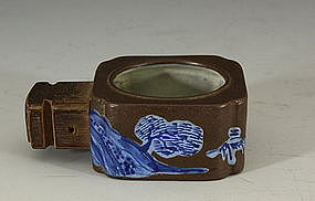 Chinese Yixing Bird Feeder 19thC