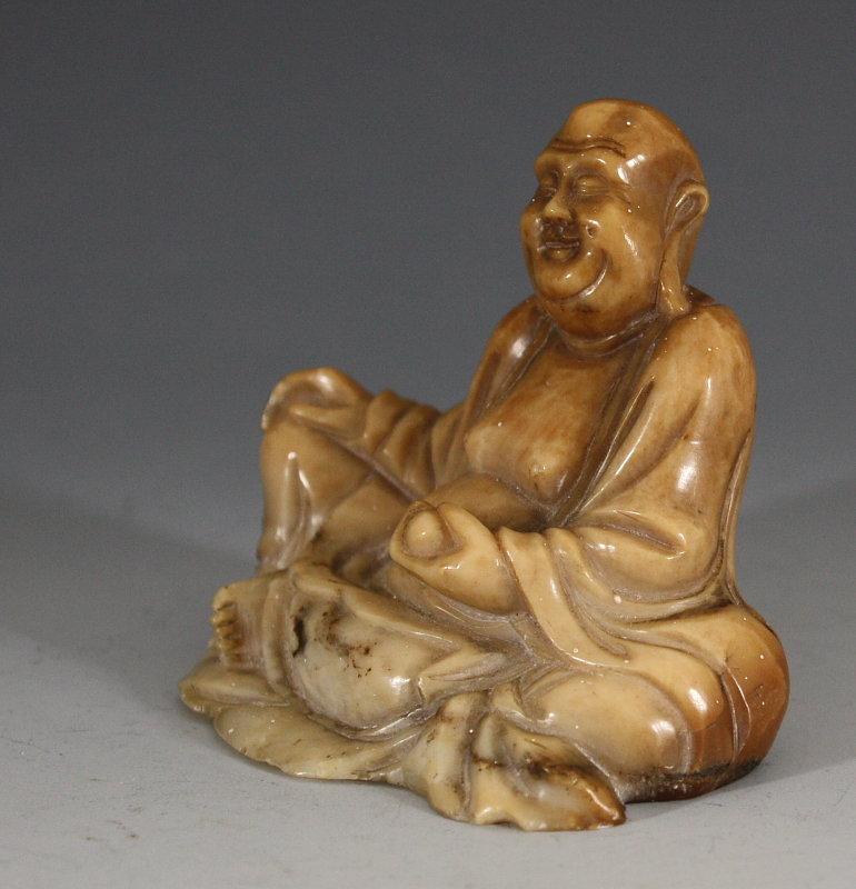 Chinese Soapstone Pu Tai 19thC