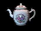 Chinese 18th C. Qianlong Export Famille Rose Teapot