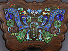 LATE QING REPUBLIC ENAMELED HARD WOOD JEWELRY BOX