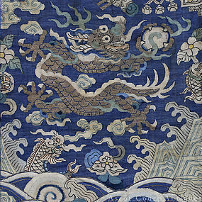 19TH C IMPERIAL JIAQING DAOGUANG KESI WALL HANGING