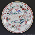 18th C Yongzheng Qianlong Famille Rose Landscape Plate