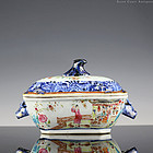 18th c Qianlong Famille Rose Export Porcelain Tureen