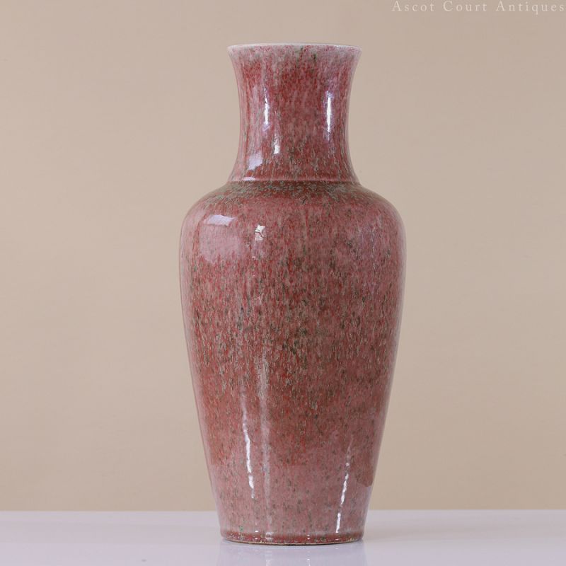 19th century Qing Dynasty Peachbloom Monchrome Porcelain Vase