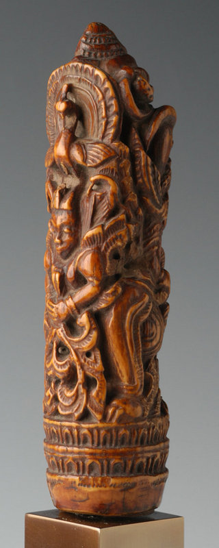 18th Century, Burmese Ivory Knife Handle