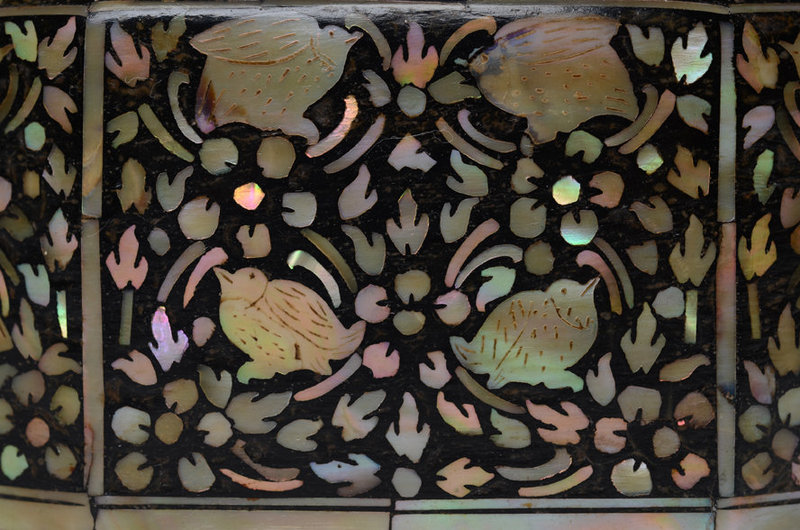19th Century, Thai Mother of Pearl Offering Tray