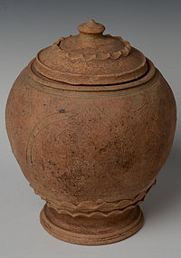 Five Dynasties, Chinese Pottery Covered Jar