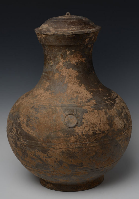 Han Dynasty, Chinese Pottery Covered Jar