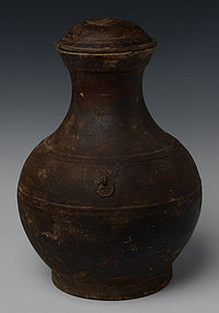 Han Dynasty, Chinese Pottery Covered Jar