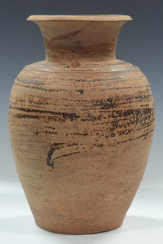 Thai Stoneware Light-Brown Glazed Jar