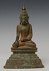 18th Century, Shan, Burmese Bronze Sitting Buddha